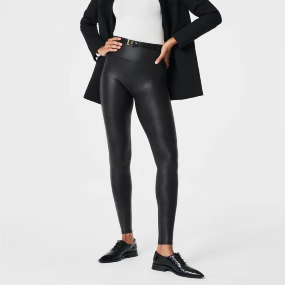 Faux leather leggings